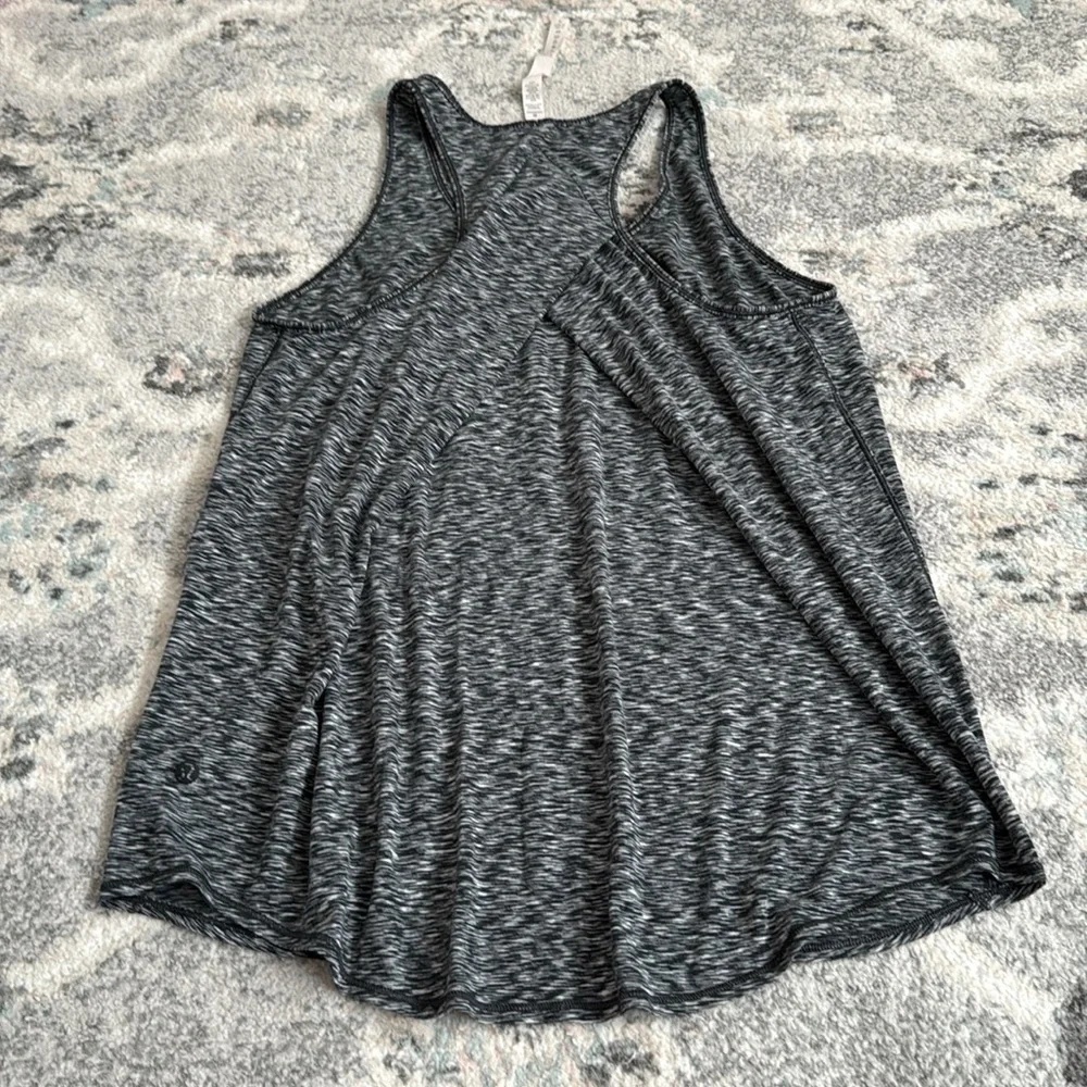 Lululemon Black and White Marled Tank Top
